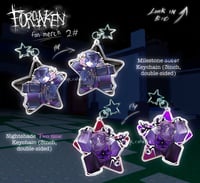 FORSAKEN ROBLOX KEYCHAIN, Milestone Guest | Milestone Nightshade Two time (with star clasped)
