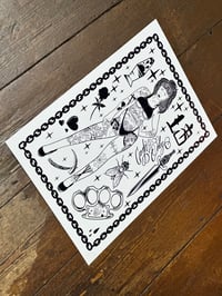Image 3 of Blackwork 'Trouble' A3 Poster Print | Street Art Graffiti Style Print