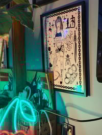 Image 1 of Blackwork 'Trouble' A3 Poster Print | Street Art Graffiti Style Print