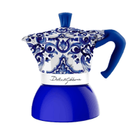 Image 1 of Bialetti Moka Induction 4 Cup Dolce & Gabbana Blue