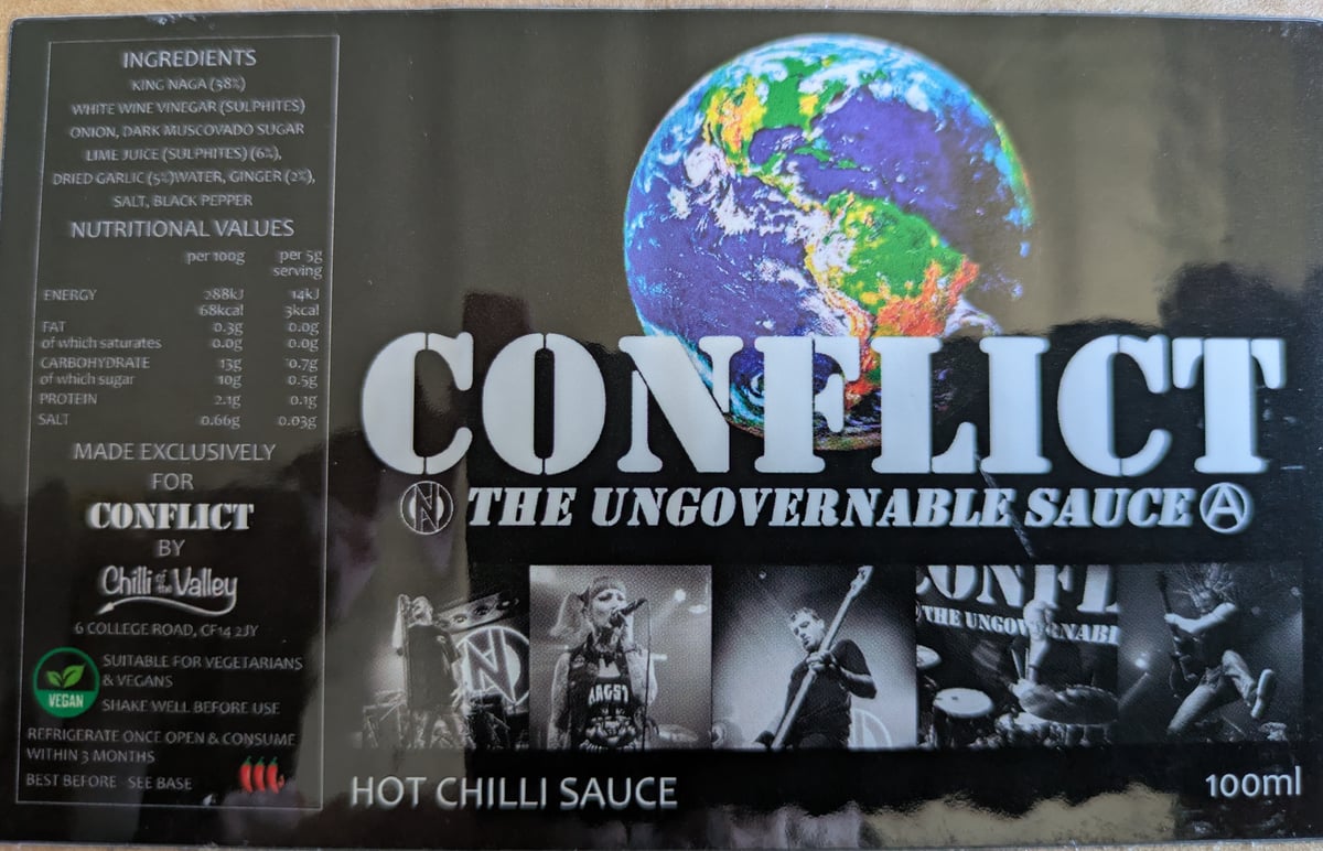 Image of CONFLICT - The Ungovernable Sauce - Vegan Chilli Sauce