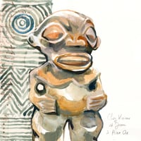 Image 5 of Peinture originale - "Collection de Tikis" - 30x40 cm