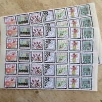 Image 3 of Two sheets of self adhesive faux postage stamps - Cake