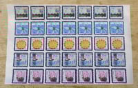 Image 4 of Two sheets of self adhesive faux postage stamps - Hello with Airmail