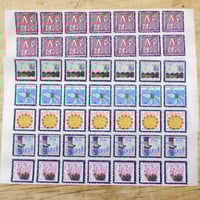 Image 2 of Two sheets of self adhesive faux postage stamps - Hello with Airmail