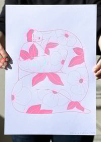 Image 1 of Illustration limitée en Sérigraphie A3 - À fleur de peau