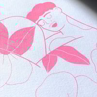 Image 2 of Illustration limitée en Sérigraphie A3 - À fleur de peau