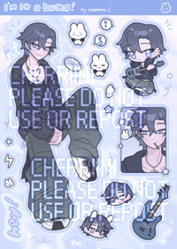 Image 3 of i'm in a band! a6 sticker sheets