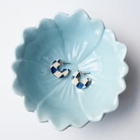 Image 2 of *NEW* Ocean Checker Super Mini Hoop Earrings