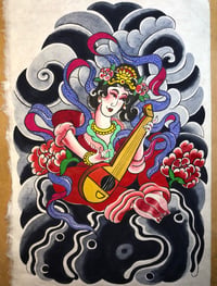 Benzaiten Playing her Biwa 