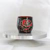 sgraffito cups, florals