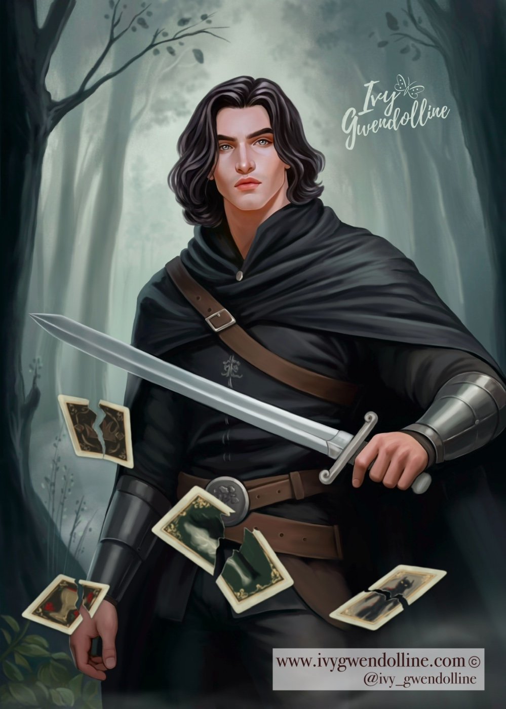 Ravyn Yew Inspired Fan Art Print / Page Overlay | Ivy Gwendolline