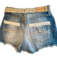 Image 2 of Women's Abercrombie & fitch cut off denim shorts, Reworked coraw hem