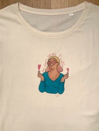 Image 5 of TEE-SHIRT écru col rond "UN JOUR APRES L'AUTRE" - COLLAB' MATHOU