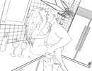 Image 2 of B&W Scene Sketch/ Coloring Page Commission