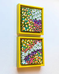 Image 2 of Set of 2 Handmade Floral Paintings; Original Art