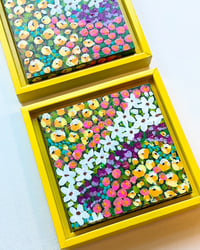 Image 5 of Set of 2 Handmade Floral Paintings; Original Art