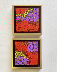 Image 1 of Set of 2 Floral Paintings; Original Art