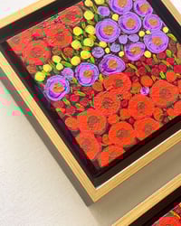 Image 2 of Set of 2 Floral Paintings; Original Art