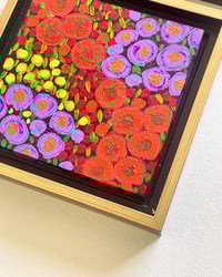 Image 4 of Set of 2 Floral Paintings; Original Art