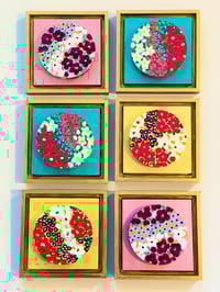 Image 1 of Set of 6 Hand painted Wall Art Installation