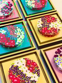 Image 4 of Set of 6 Hand painted Wall Art Installation