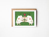 Just Two Pigs in Love - Card