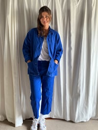 Image 1 of French work blues jacket- ET Volunteer