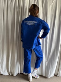 Image 3 of French work blues jacket- ET Volunteer