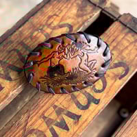 Image 2 of Original Tom Fugle Dance with the Devil Leather Belt Buckle