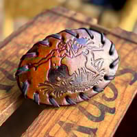 Image 3 of Original Tom Fugle Dance with the Devil Leather Belt Buckle