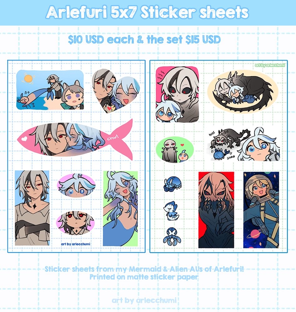Image of Arlefuri Sticker Sheets