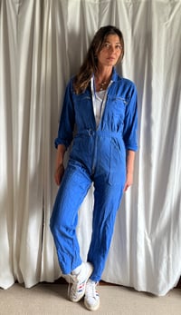 Image 3 of French workwear jumpsuit belted