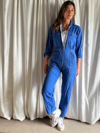 Image 6 of French workwear jumpsuit belted