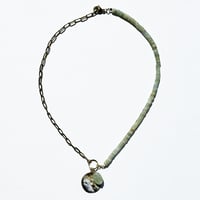 Image 2 of macaron sage necklace