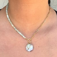 Image 1 of macaron sage necklace