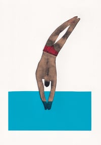 Red Speedo - Original Collage