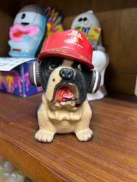 Vintage Bulldog Flocked Bank