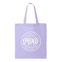 Image 1 of PDD Cotton Canvas Tote Bag - Lavender