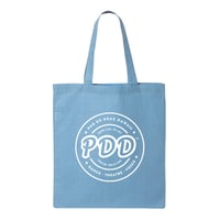 Image 1 of PDD Cotton Canvas Tote Bag - Light Blue
