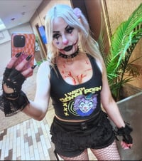 Image 1 of Clown Porn Crop Top (Black)
