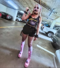 Image 10 of Clown Porn Crop Top (Black)