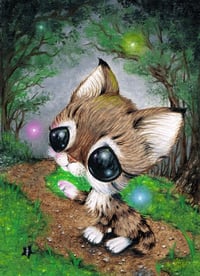 Woods Fairy Tabby Cat Art Print