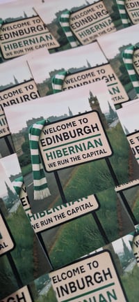Image 2 of Pack of 25 7x7cm Hibs, Hibernian, We Run The Capital Football/Ultras Stickers.