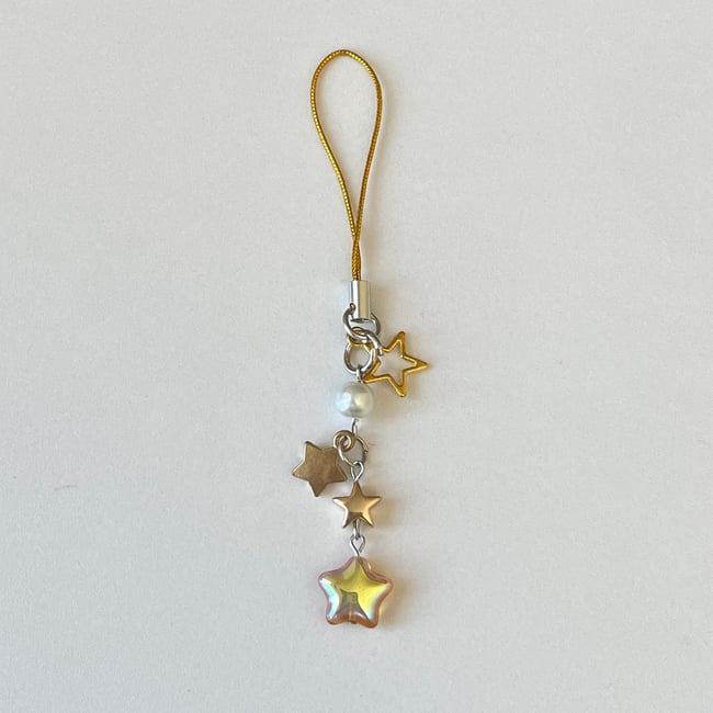 glass star phone/bag charm