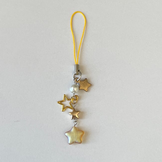 glass star phone/bag charm
