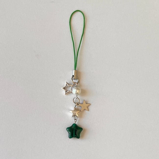 glass star phone/bag charm