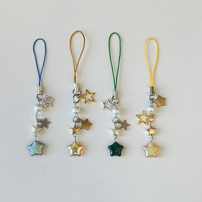 glass star phone/bag charm