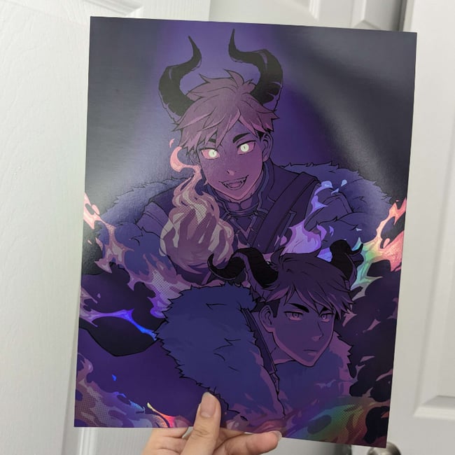 ( FLAWED) Holographic Demon Miya Print