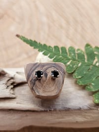 Image 1 of Onyx White Gold Earring Studs 